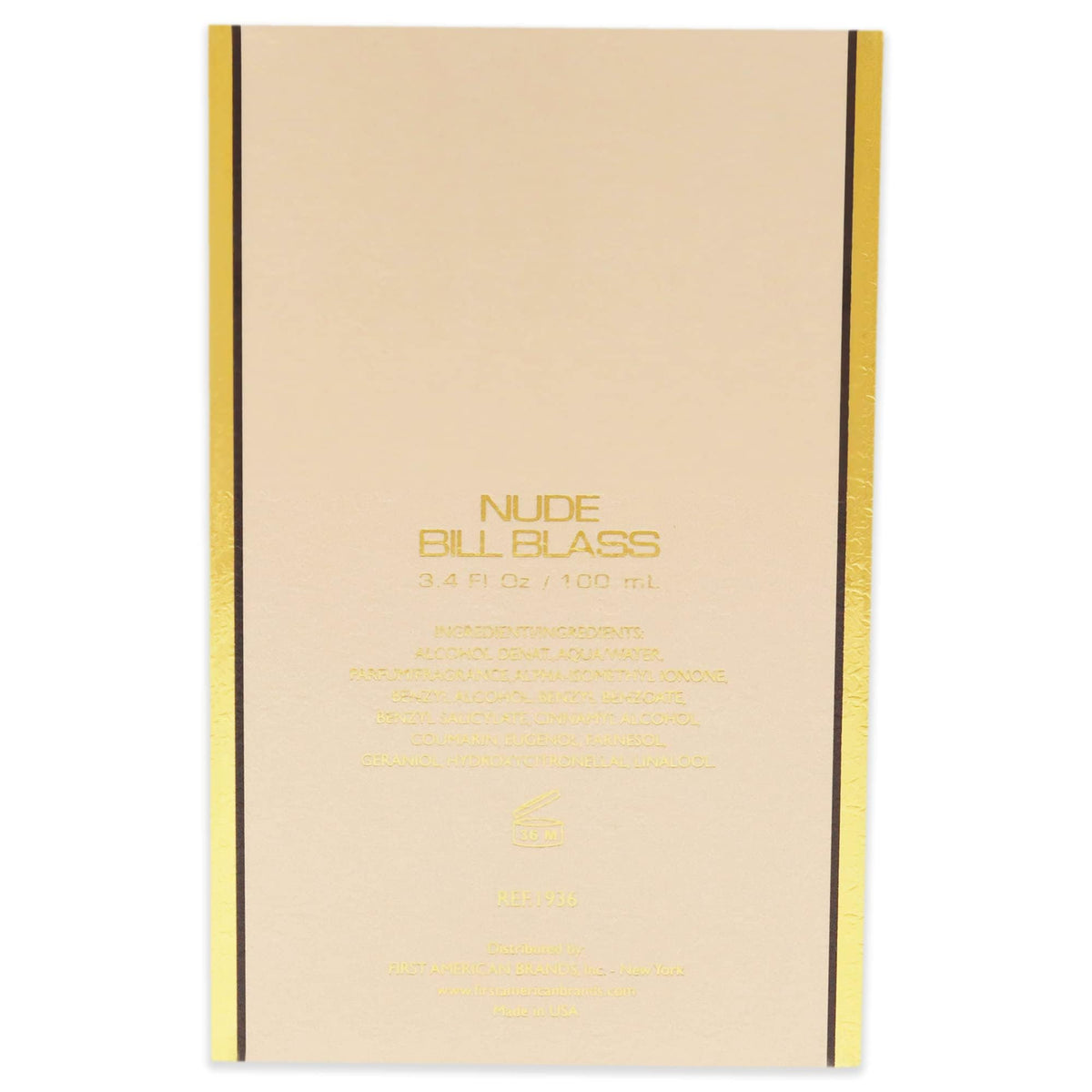 Bill Blass Nude Cologne Spray with floral background