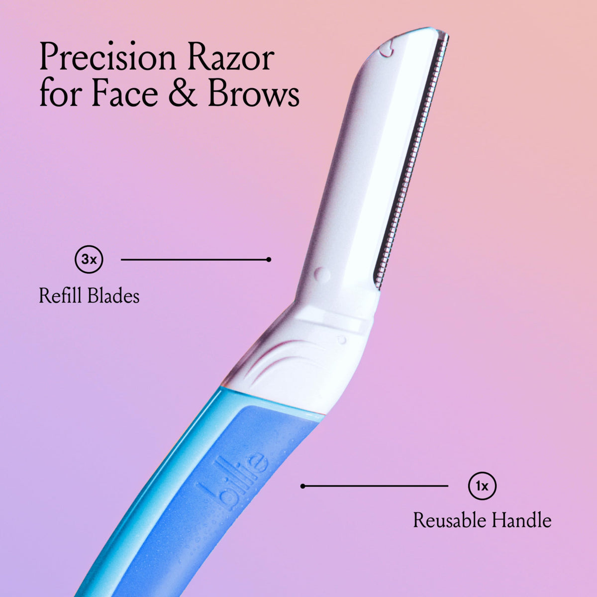 Billie Face Razor showing comfortable grip and blade