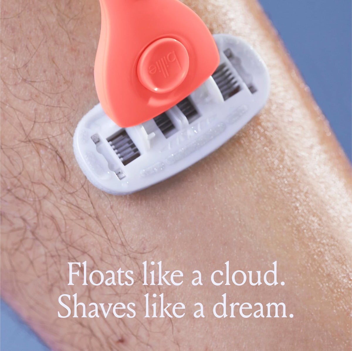 Billie Razor Blades displayed with Whipped Shave Cream