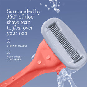 Billie Razor ergonomic handle in vibrant colour