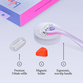 Billie razor ergonomic handle with non-slip grip
