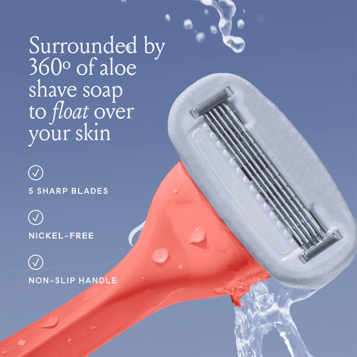 Billie razor ergonomic handle with pivoting head