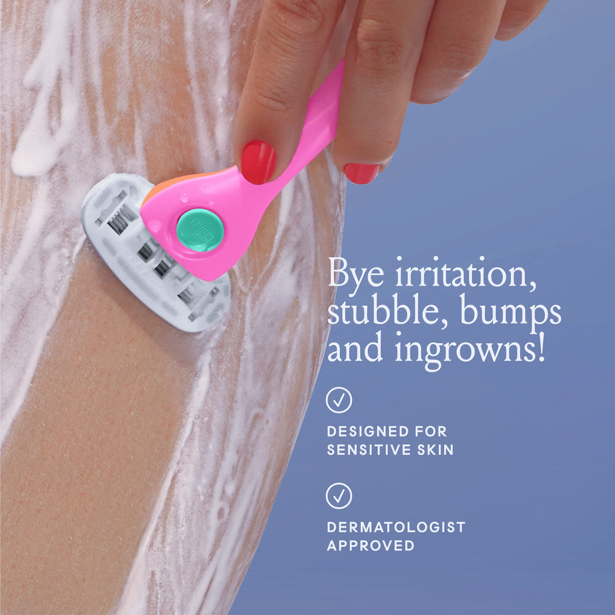 Billie Razor handle showing non-slip grip