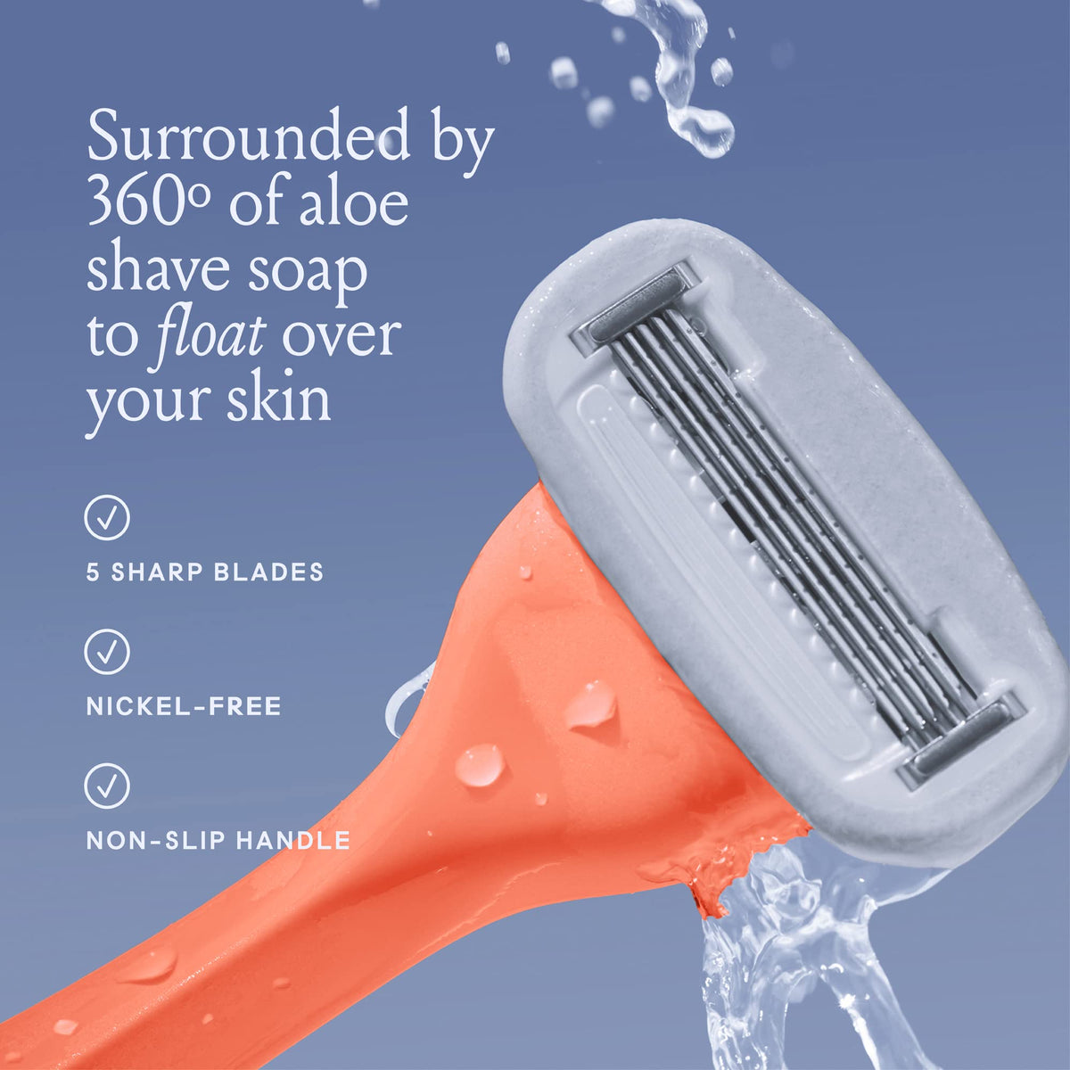 Billie Razor in a bathroom setting with magnetic holder