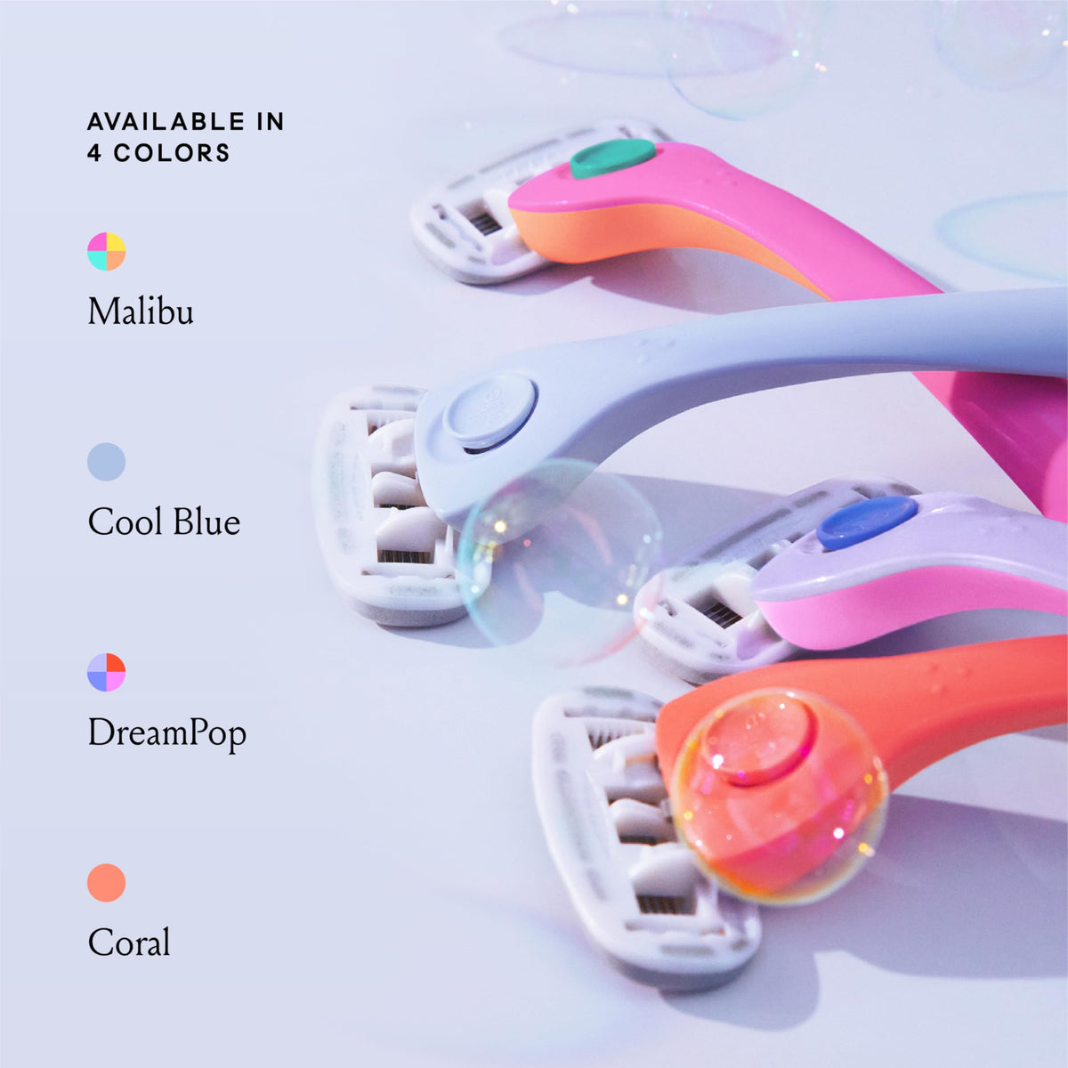 Billie Razor packaging with handle and refills