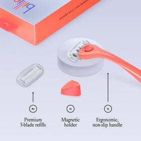 Billie razor with 5 nickel-free blades and aloe shave soap