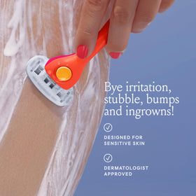 Billie razor with pivoting head and non-slip handle