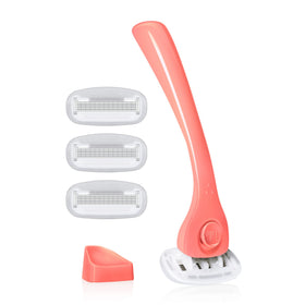 Billie Razors for Women Coral handle front view