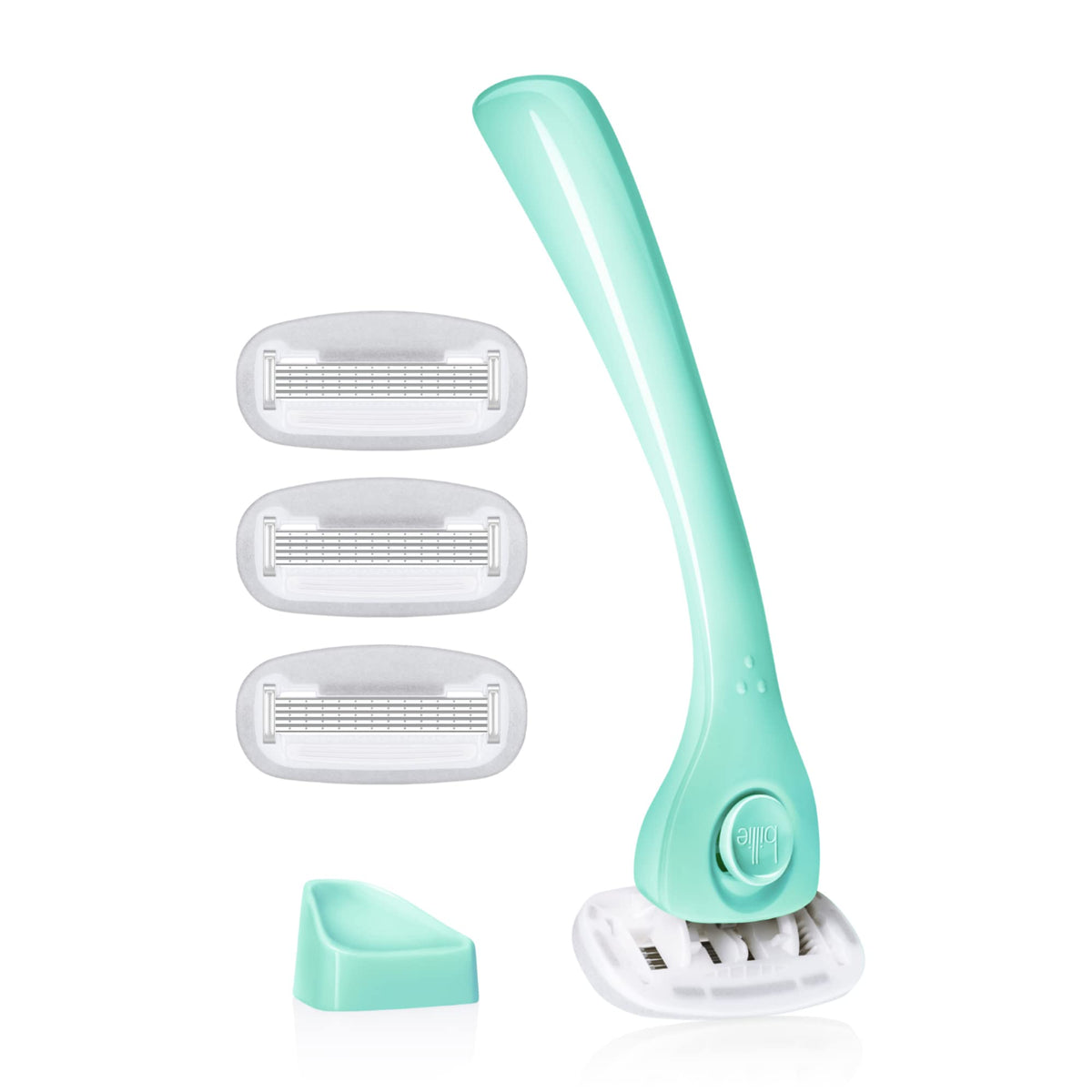 Billie Razors for Women Minty kit with handle and refills