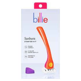 Billie Women's Shave Kit with ergonomic handle and magnetic holder