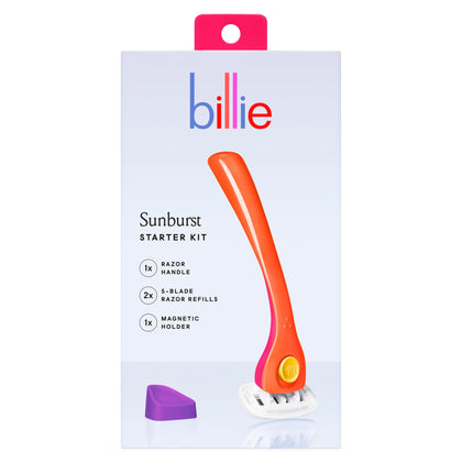 Billie Women's Shave Kit with ergonomic handle and magnetic holder