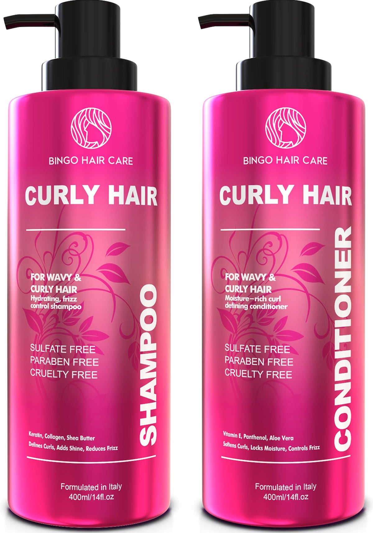BINGO HAIR CARE Curly Shampoo and Conditioner Set front view