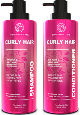 BINGO HAIR CARE Curly Shampoo and Conditioner Set front view
