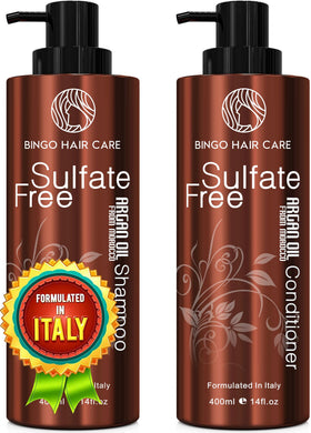 BINGO HAIR CARE Moroccan Argan Oil Shampoo and Conditioner Set front view
