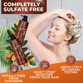 BINGO HAIR CARE Moroccan Argan Oil Shampoo and Conditioner Set packaging