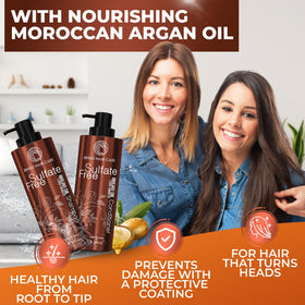BINGO HAIR CARE Moroccan Argan Oil Shampoo bottle side view