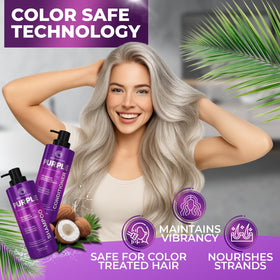 BINGO HAIR CARE Purple Shampoo and Conditioner set packaging