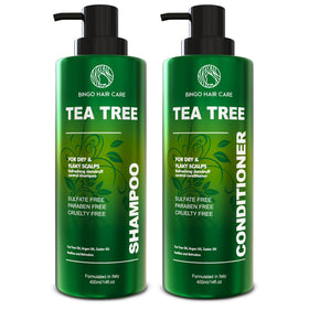 BINGO HAIR CARE Tea Tree Shampoo and Conditioner Set front view