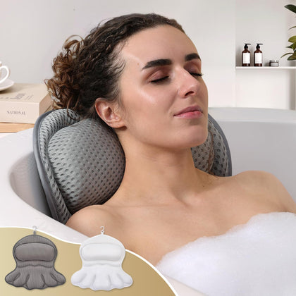 Binobella Bath Pillow front view in gray