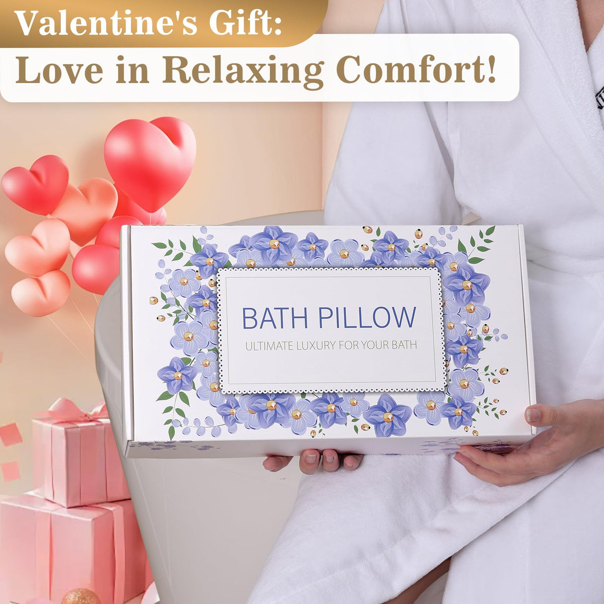 Binobella Bath Pillow hanging for drying
