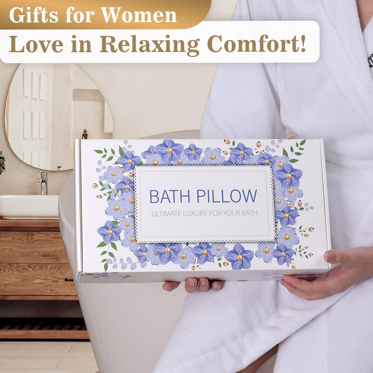 Binobella Bath Pillow hanging loop for drying