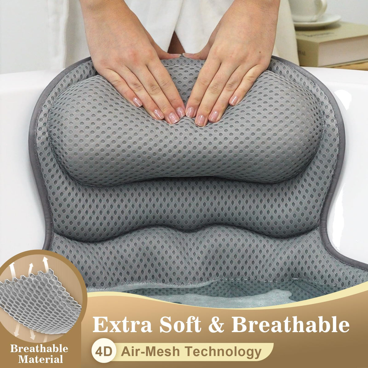 Binobella Bath Pillow travel bag with handle
