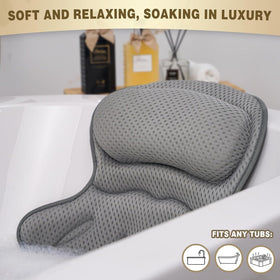 Binobella Bath Pillow with suction cups attached