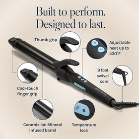 BIO IONIC Long Barrel Curling Iron close-up of barrel