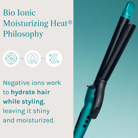 BIO IONIC Long Barrel Curling Iron close-up of NanoIonic MX technology
