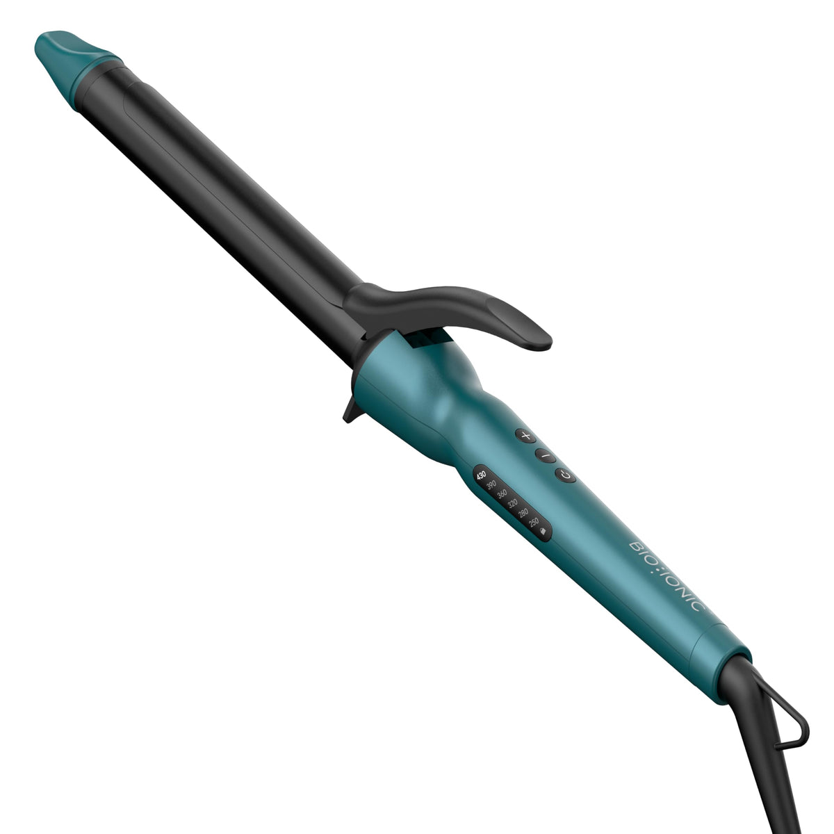 BIO IONIC Long Barrel Curling Iron front view with 1 inch barrel