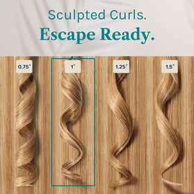 BIO IONIC Long Barrel Curling Iron in use on long hair