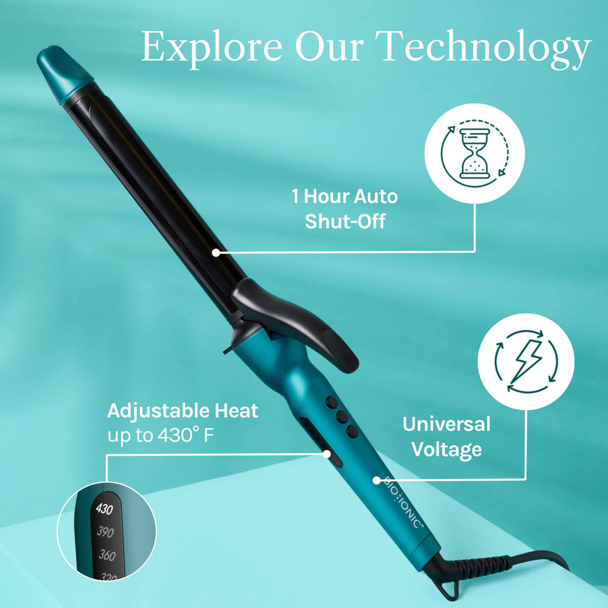 BIO IONIC Long Barrel Curling Iron packaging