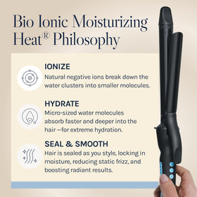 BIO IONIC Long Barrel Curling Iron showing extended barrel length