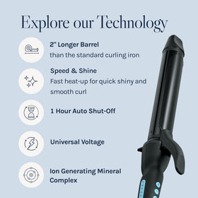 BIO IONIC Long Barrel Curling Iron side view