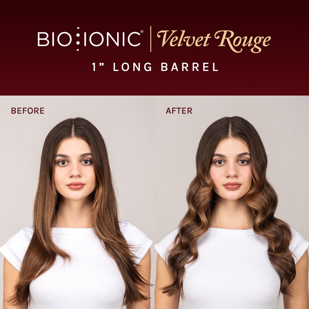 BIO IONIC Long Barrel Curling Iron side view highlighting cool touch grip