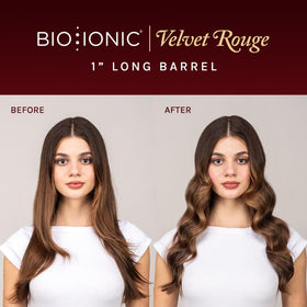BIO IONIC Long Barrel Curling Iron side view highlighting cool touch grip
