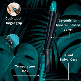 BIO IONIC Long Barrel Curling Iron with cool touch grip