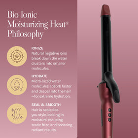 BIO IONIC Long Barrel Curling Iron with extended barrel for easy styling