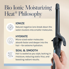 BIO IONIC Long Barrel Curling Iron with hair styling results