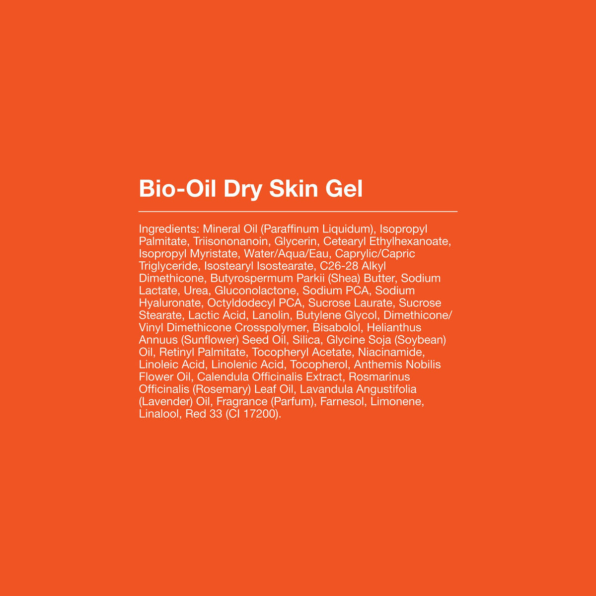 Bio-Oil Dry Skin Gel on a bathroom counter