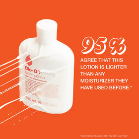 Bio-Oil Moisturizing Body Lotion back view with ingredients