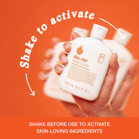 Bio-Oil Moisturizing Body Lotion being applied to skin
