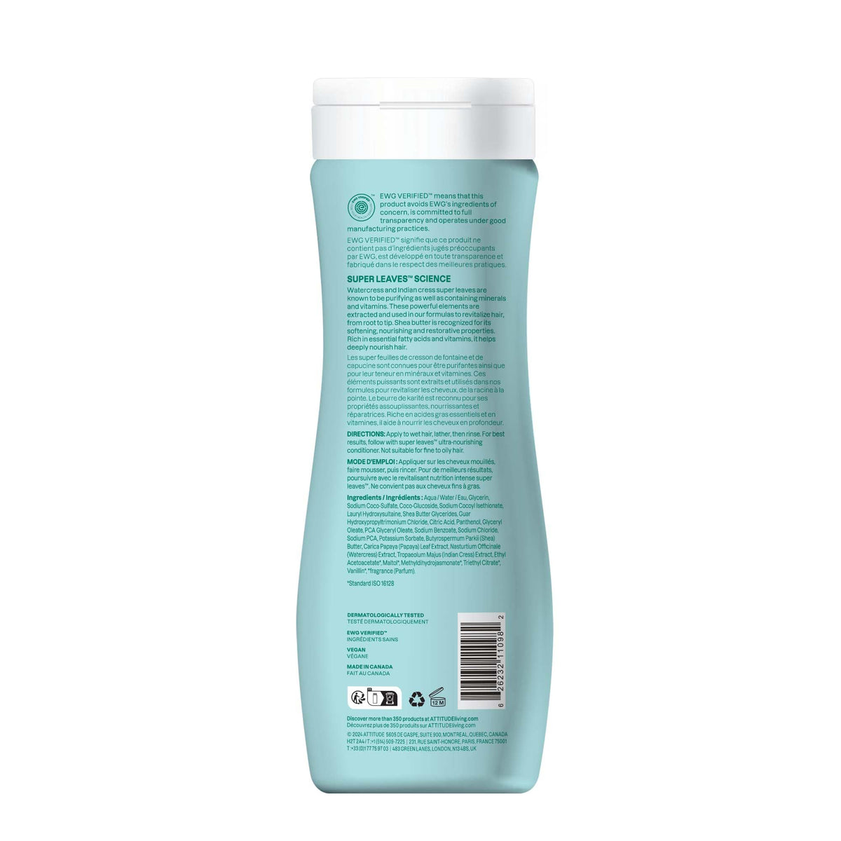 BIO SPECTRA ATTITUDE Ultra-Nourishing Shampoo lifestyle shot with model