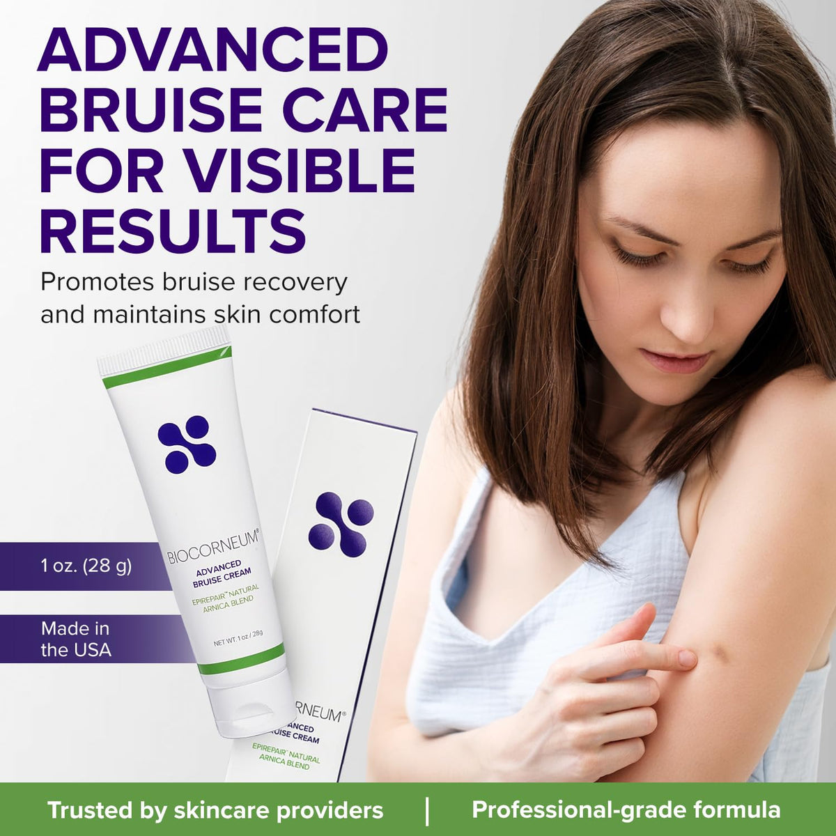 BIOCORNEUM Bruise Cream back view with ingredients