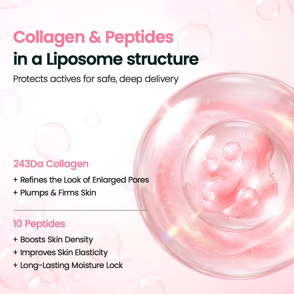 BIODANCE Collagen Peptide Bubble support application on skin