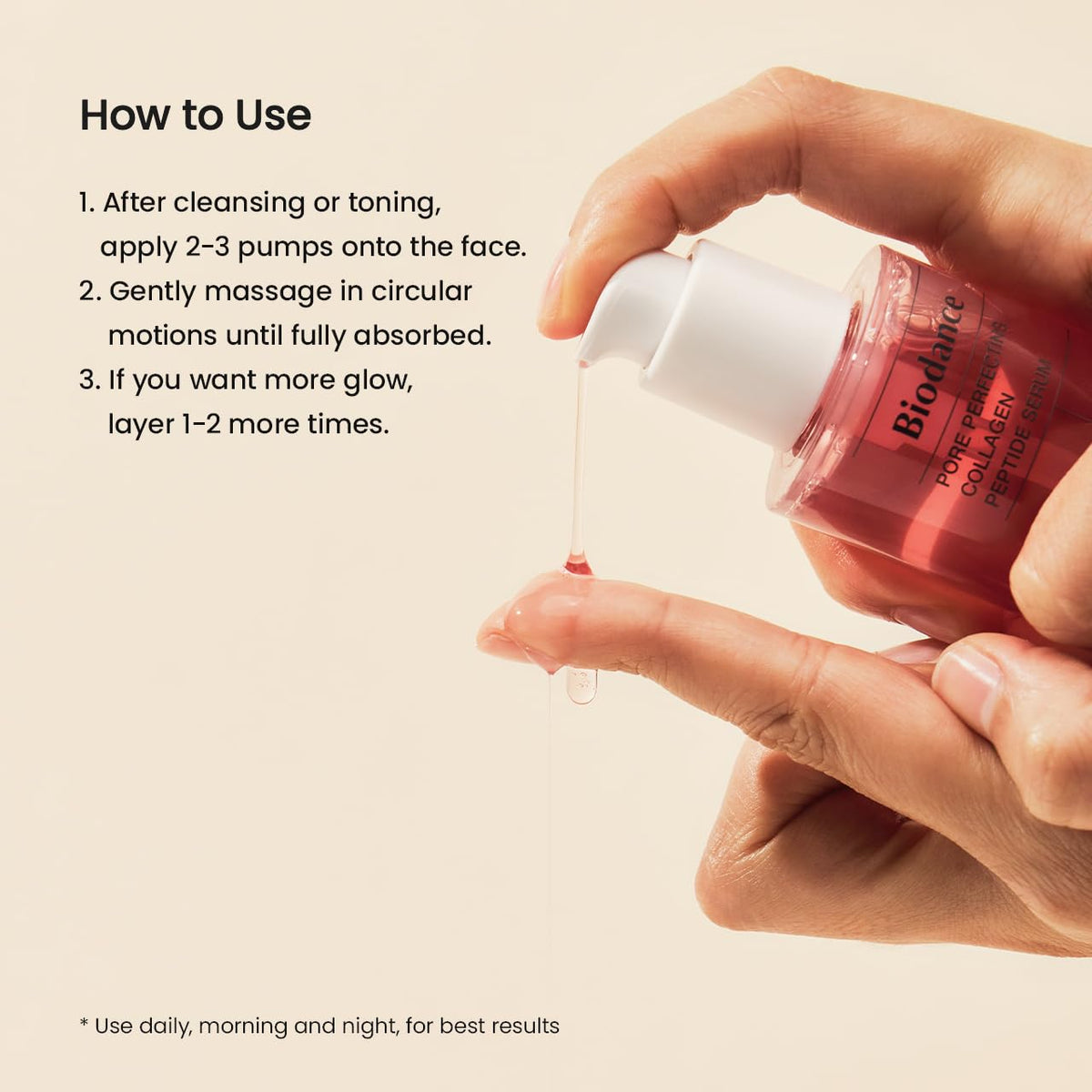 BIODANCE Pore Perfecting Collagen Peptide Serum usage instructions