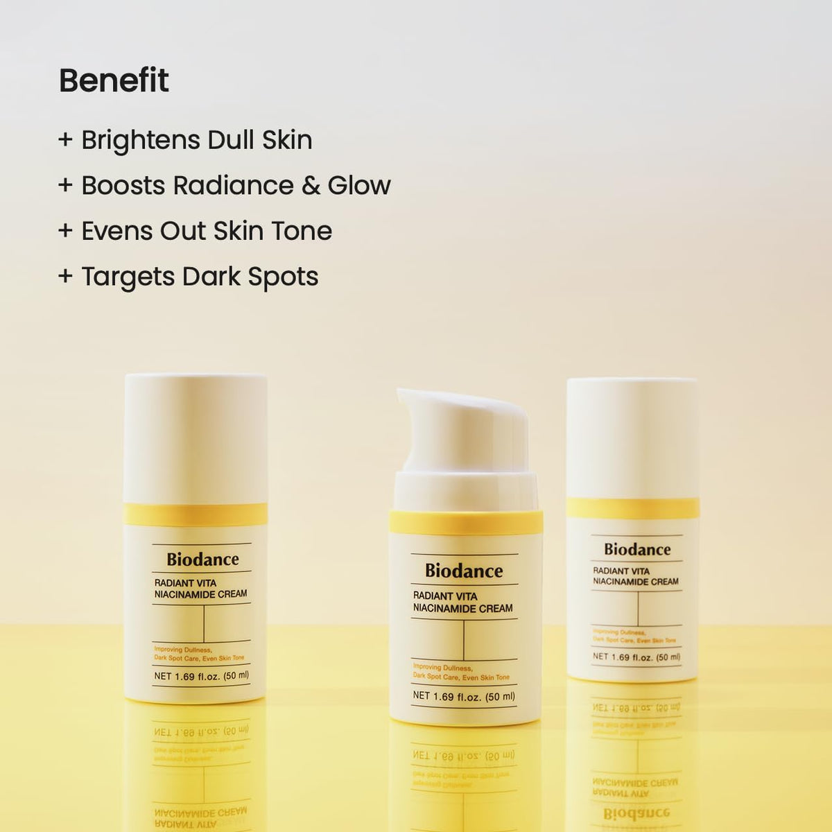 BIODANCE Radiant Vita Niacinamide Cream application on skin