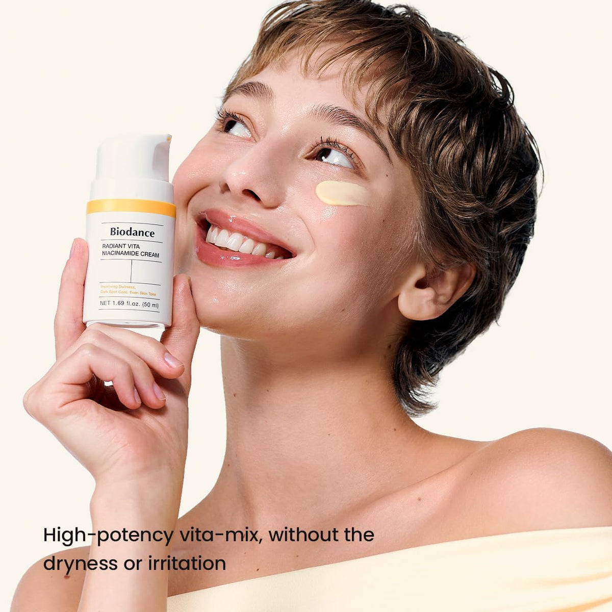 BIODANCE Radiant Vita Niacinamide Cream packaging side view