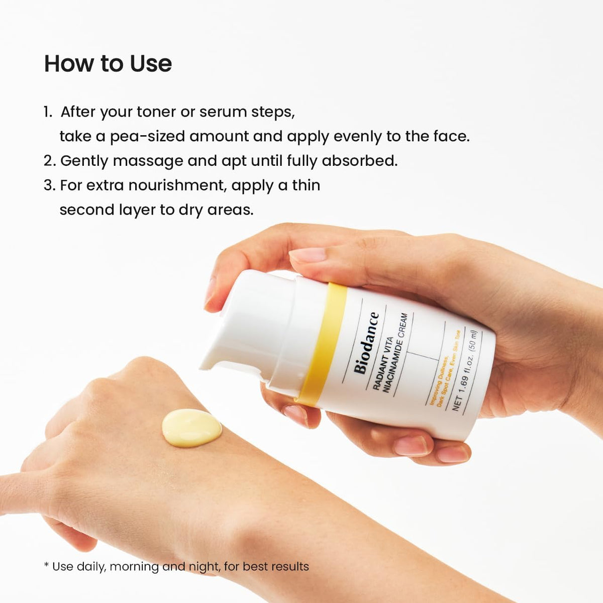 BIODANCE Radiant Vita Niacinamide Cream with fresh fruits