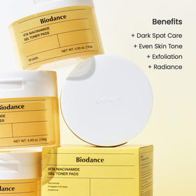 BIODANCE toner pad in hand with a bright background